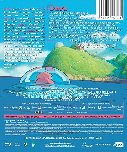 Ponyo En El Acantilado Blu-Ray [Blu-ray]