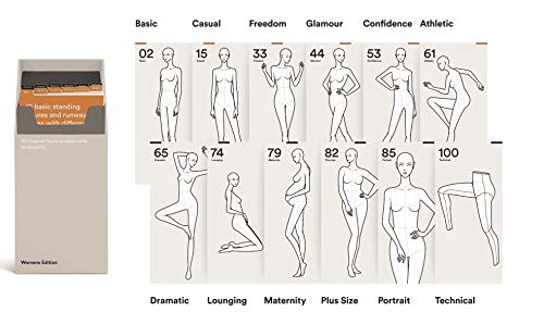 Poses for Fashion Illustration (Card Box): 100 essential figure template cards for designers