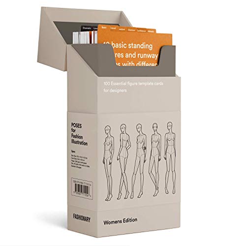 Poses for Fashion Illustration (Card Box): 100 essential figure template cards for designers