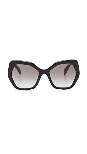 Prada 0PR16RS 1AB0A7 56 Gafas de Sol, Negro (Black/Grey), Unisex-Adulto