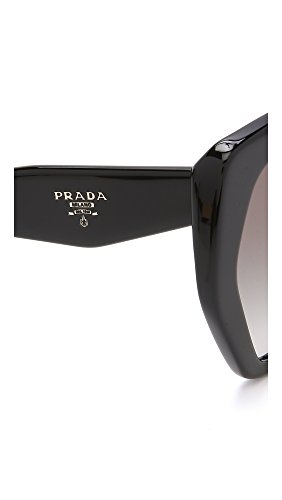 Prada 0PR16RS 1AB0A7 56 Gafas de Sol, Negro (Black/Grey), Unisex-Adulto