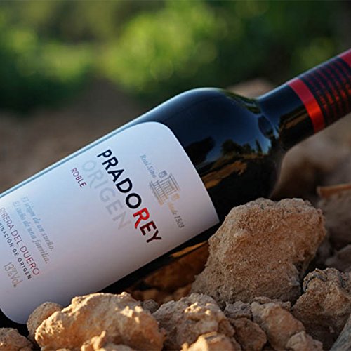 PRADOREY Roble Origen -Vino tinto - Roble-Ribera del Duero-95%Tempranillo, 3% Cabernet sauvignon, 2% Merlot - Vino joven con ligero paso por barrica-1 Botella-0,75L