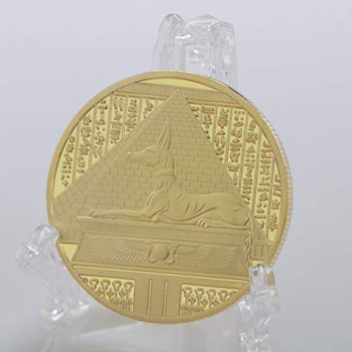 PRETYZOOM Moneda Conmemorativa de Oro Anubis Coin Egipto Antiguo Moneda Colección de Arte Moneda Decorativa Regalo de Recuerdo Juguete Coleccionable