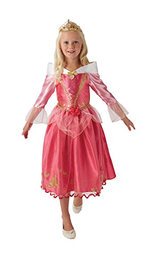 Princesas Disney - Disfraz de Bella Durmiente Deluxe para niña, infantil 5-6 años (Rubie's 620487-M)