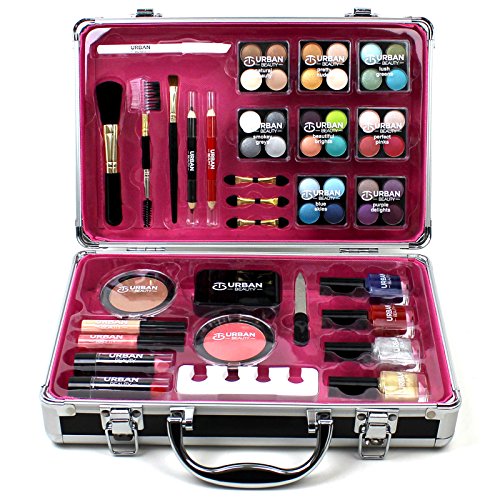 Professional Vanity Case Cosmetic Make Up Urban Beauty Box Travel Carry Gift 57 Piece Storage Organizer - Eyes Lips Face Nail by Urban Trading