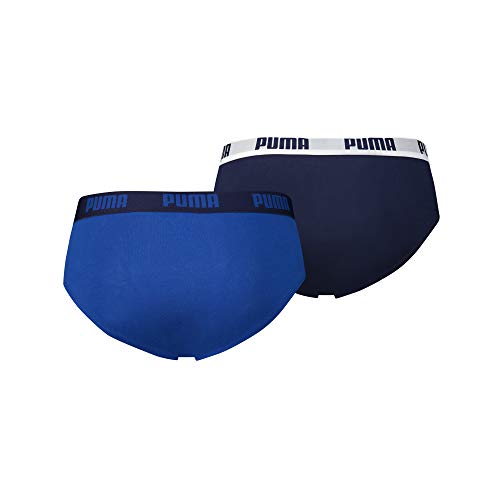 Puma Basic Brief 2P - Calzoncillos para hombre, color azul, talla S