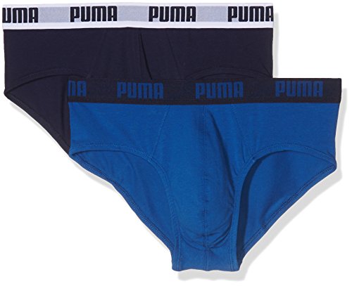 Puma Basic Brief 2P - Calzoncillos para hombre, color azul, talla S