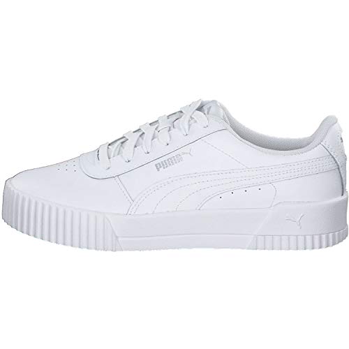 PUMA Carina L, Zapatillas para Mujer, Blanco White White Silver, 38 EU