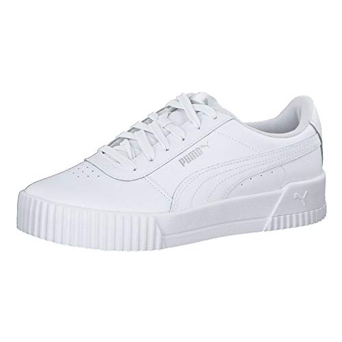 PUMA Carina L, Zapatillas para Mujer, Blanco White White Silver, 40.5 EU