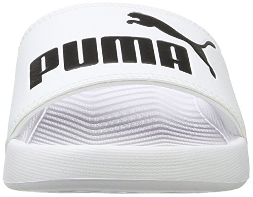 PUMA Popcat, Sandalias deslizantes Unisex Adulto, Blanco White Black, 42 EU