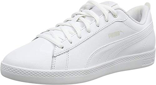 PUMA Smash WNS V2 L, Zapatillas para Mujer, Blanco White White, 39 EU