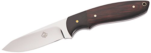 Puma Tec Gürtelmesser Cocobolo AISI 420-Cuchillo para cinturón (Mango de Madera ébano, Orificio para Correa, Vaina marrón), Hombre, Multicolor, 20,2cm