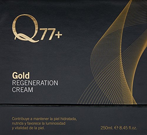 Q77+ Gold Regenerator Cream - Crema hidratante, nutritiva y antiedad, 250 ml