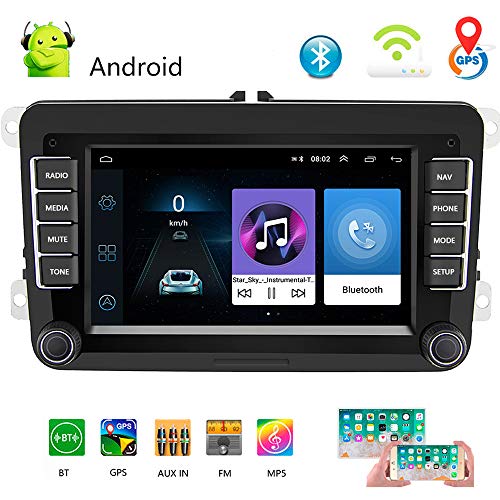 Radio de Coche 2 DIN 7"Android 8.1 Reproductor Multimedia de Coche Estéreo de Coche WiFi Navegación GPS Autoradio para Skoda V/W Passat B6 Polo Golf