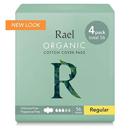 Rael Compresas 100% algodón ecológico, regular ultrafinas con alas