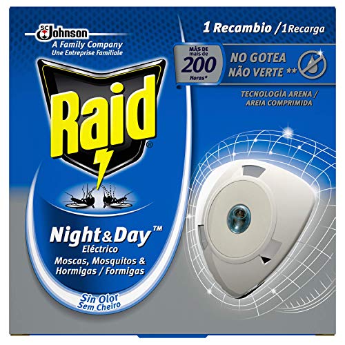 Raid - Night & Day Repelente de Moscas, Mosquitos y Hormigas, Recambio [Pack de 2]