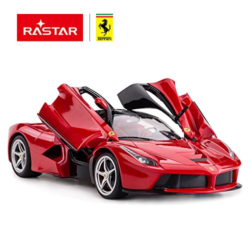 RASTAR - Coche de juguete con mando a distancia Ferrari 1:14, coche de Ferrari rojo