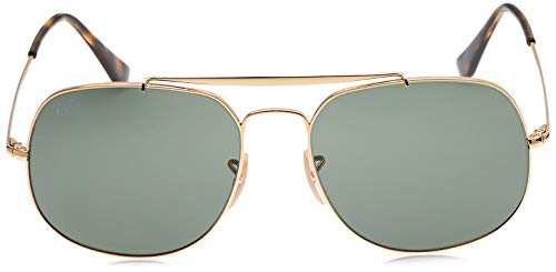 Ray-Ban 0RB3561, Gafas de Sol para Hombre, Marrón (Gold/Green Classic), 57