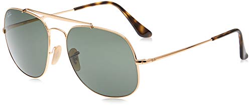 Ray-Ban 0RB3561, Gafas de Sol para Hombre, Marrón (Gold/Green Classic), 57