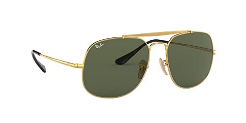 Ray-Ban 0RB3561, Gafas de Sol para Hombre, Marrón (Gold/Green Classic), 57