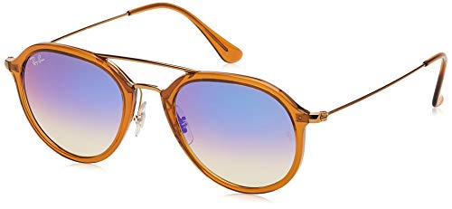 Ray-Ban 0Rb4253 Gafas de sol, Marrón/Bronce-Cobre/Azul Degradada (Shiny Brown), 50 Unisex-Adulto