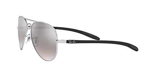 Ray-Ban 0Rb8317Ch Gafas de sol, Shiny Silver, 58 para Hombre