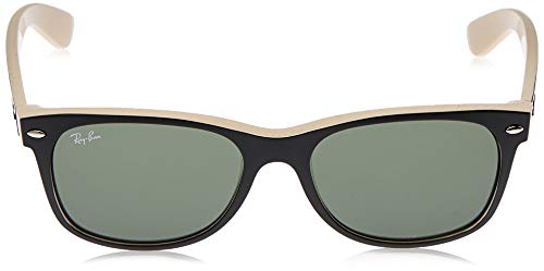 Ray-Ban 2132, Gafas de Sol Unisex, Multicolor (Black/Beige), 55 mm