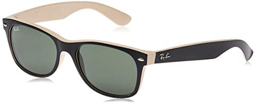 Ray-Ban 2132, Gafas de Sol Unisex, Multicolor (Black/Beige), 55 mm