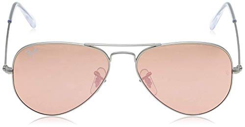 Ray-Ban Aviator Large Metal, Gafas de sol para Hombre, Plateado (Copper Flash), 55