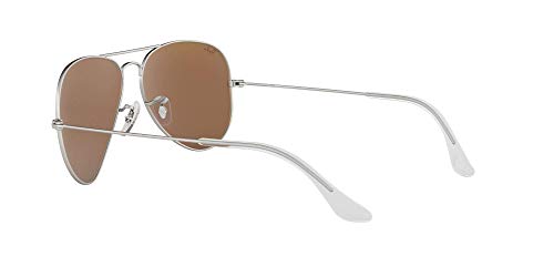 Ray-Ban Aviator Large Metal, Gafas de sol para Hombre, Plateado (Copper Flash), 55