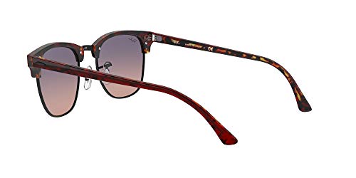 Ray-Ban Clubmaster Gafas de lectura, Top Trasp Red On Havana Orange, 49 Unisex Adulto