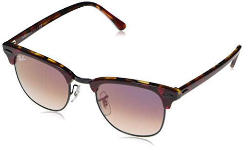 Ray-Ban Clubmaster Gafas de lectura, Top Trasp Red On Havana Orange, 49 Unisex Adulto