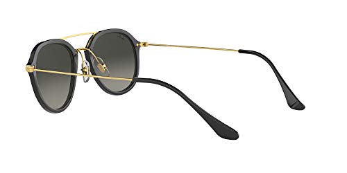 Ray Ban Mod. 4253 Sun, Gafas de Sol Unisex, Negro/Plata/Azul claro Degradada (Black), 50