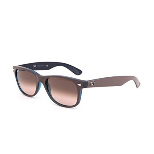 Ray-Ban New Wayfarer 2132 622 55 Gafa De Sol, Color Negro Mate Con Cristales Verdes G-15