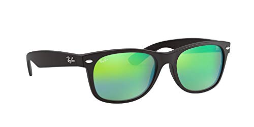 Ray-Ban New Wayfarer Gafas de Sol, Rubber Black, 55 para Hombre