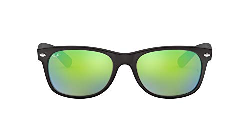 Ray-Ban New Wayfarer Gafas de Sol, Rubber Black, 55 para Hombre