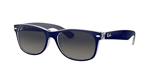 Ray-Ban New Wayfarer, Gafas de Sol Unisex adulto, Multicolor (Blue and Transparent 605371), 52 mm