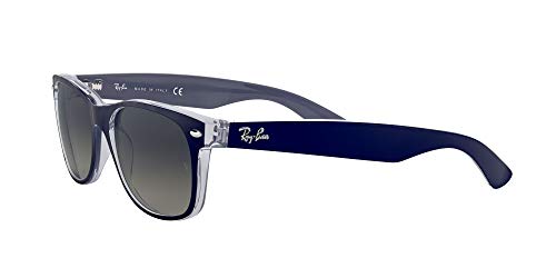 Ray-Ban New Wayfarer, Gafas de Sol Unisex adulto, Multicolor (Blue and Transparent 605371), 52 mm