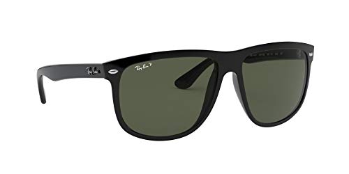 Rayban - Gafas de sol Rectangulares Rb4147 para hombre, Black Frame/ Crystal Green Lens