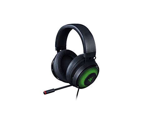 Razer Kraken Ultimate Auriculares Gaming USB, Con Micrófono con cancelación activa de ruido, THX Spatial Audio, RGB Chroma, Compatible con PC, PS4 y Switch Dock, Negro