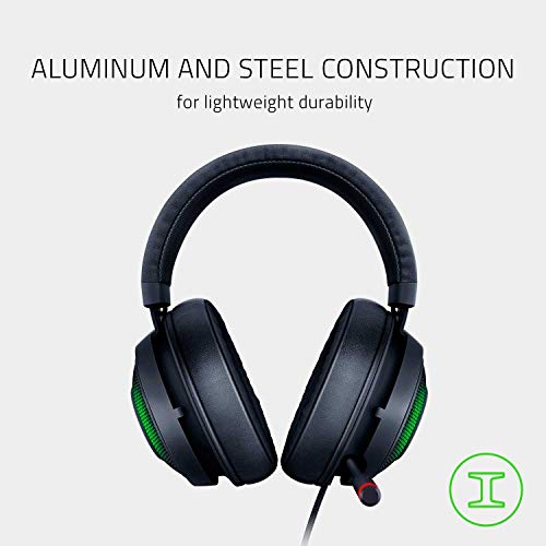 Razer Kraken Ultimate Auriculares Gaming USB, Con Micrófono con cancelación activa de ruido, THX Spatial Audio, RGB Chroma, Compatible con PC, PS4 y Switch Dock, Negro