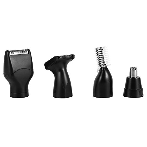 Recortador de cabello 4 en 1 para hombres, nariz, oreja, barba, cejas, brazos inferiores, cortapelos recargable, afeitadora de 360 grados con sistema de limpieza al vacío y secado en húmedo