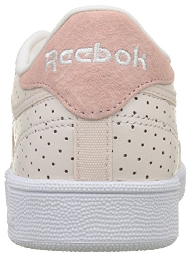 Reebok Club C 85 Popped Perf, Zapatillas para Mujer, Rosa (Pale Pink/Chalk Pink/White 000), 35.5 EU