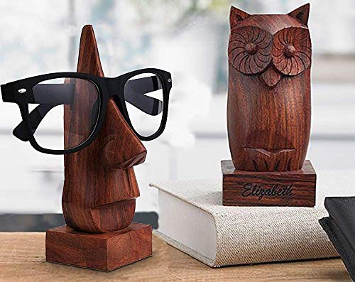 Regalo de día para Navidad o Acción de Gracias, clásicas gafas de madera de Sheesham, soporte para gafas, soporte para gafas de sol, soporte para gafas marrón, soporte para gafas