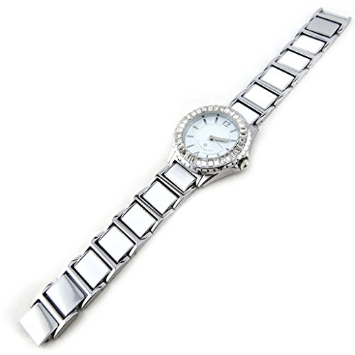 Reloj de pulsera 'french touch' 'Lulu Castagnette'blanco plateado.