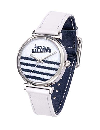 Reloj para mujer – Jean Paul Gaultier – Vice Versa – Correa de piel reversible blanco y azul – 8506601