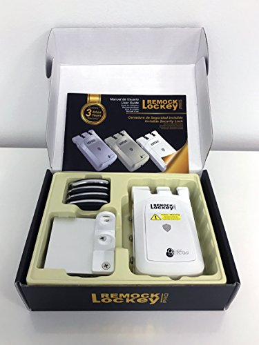 Remock RLP4W  Lockey Pro - Cerradura de seguridad invisible con 4 mandos (3 V) color blanco