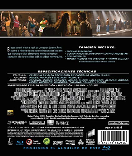 Rent - Edición 2020 (BD) [Blu-ray]