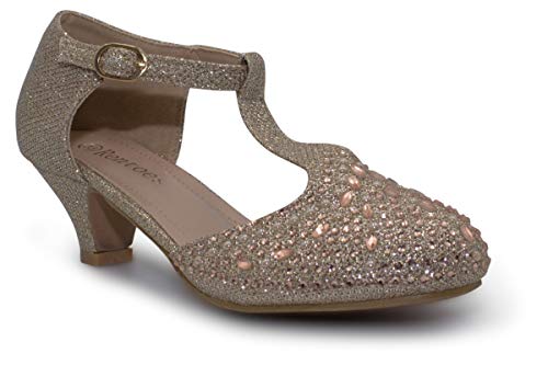 Rentoes - Sandalias con cuña Chica, Color Dorado, Talla 29 EU