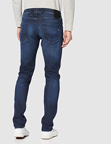 REPLAY Anbass Vaqueros Slim, Azul (Dark Blue 7), W28/L34 (Talla del Fabricante: 28) para Hombre